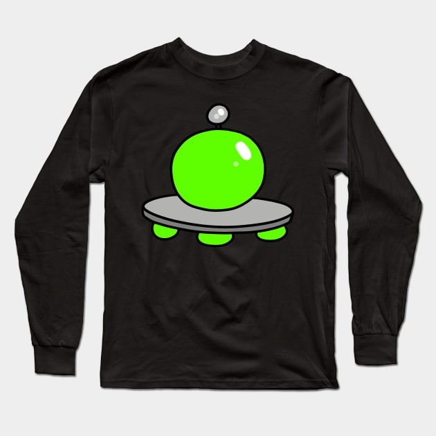 Green Orb UFO Long Sleeve T-Shirt by saradaboru